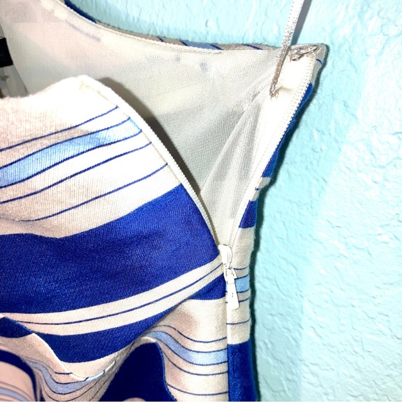 Banana Republic One Shoulder Striped Sheath Dress Size 0 - Picture 9 of 12